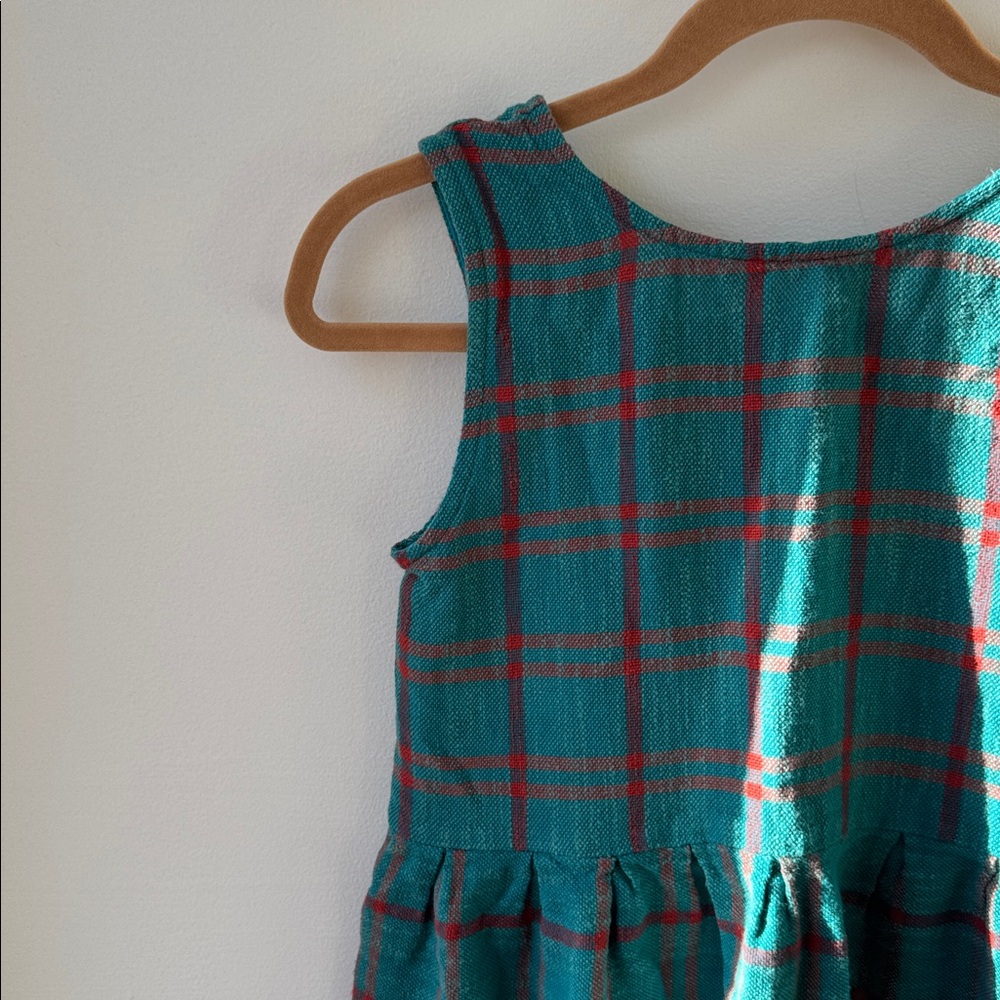 Ace & Jig Little Girls Dress in Teal and Burnt Orange